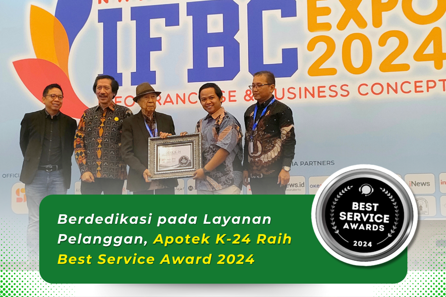 Apotek K-24 Raih Best Service Award 2024 untuk Pelayanan Terbaik